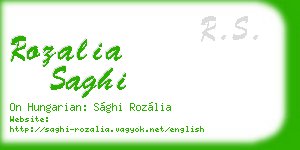 rozalia saghi business card